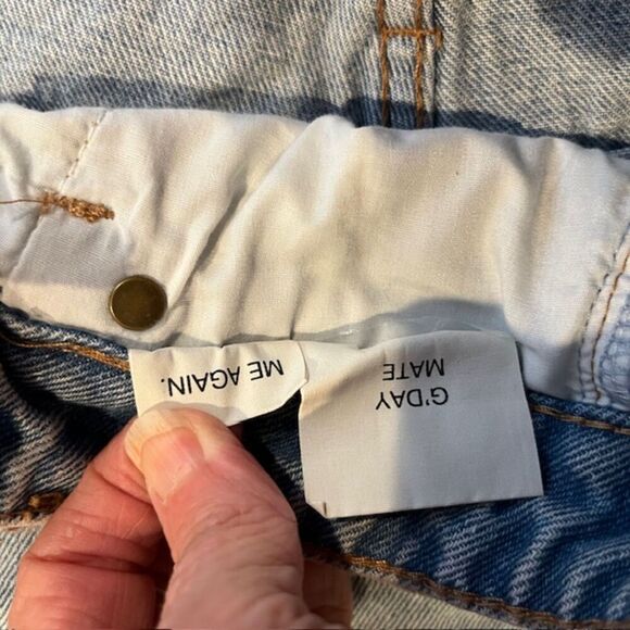 NWT Rolla's Dusters High Rise Slim Short Shorts Blue Denim Distressed Size 27 - Picture 9 of 12